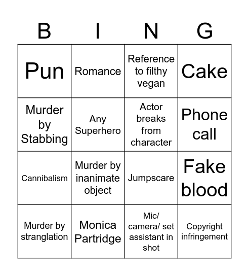 FMS Bingo Card