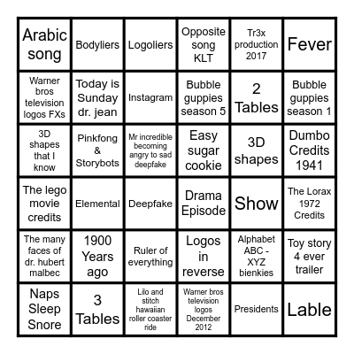 1789-2023 Bingo Card