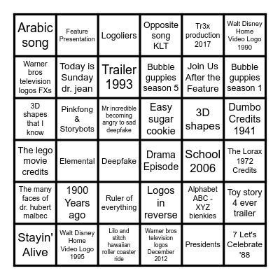 1789-2023 Bingo Card