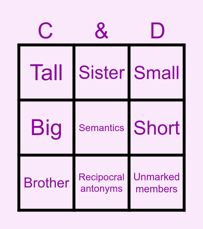 Tasks Bingo Card