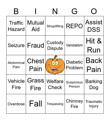 Halloween Bingo Card
