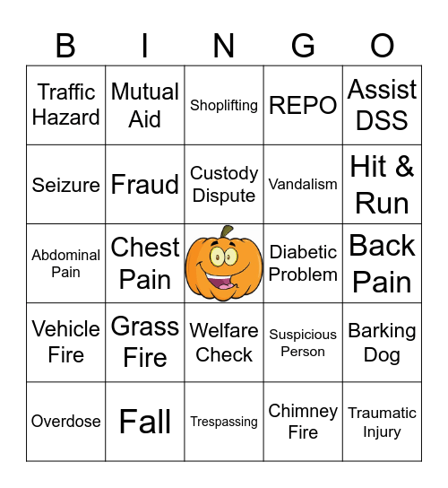 Halloween Bingo Card