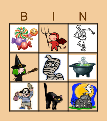 Halloween Bingo Card