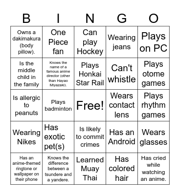 Scavenger Bingo Hunt Fal23 Bingo Card