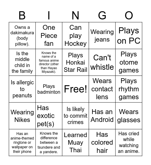 Scavenger Bingo Hunt Fal23 Bingo Card