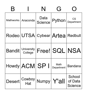 Rowdy Bingo Card