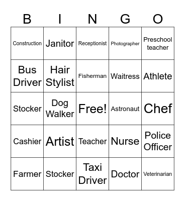 Career Bingo Card