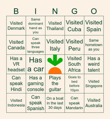 Finsys Jam Bingo Card