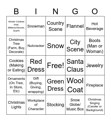 Christmas Bingo Card