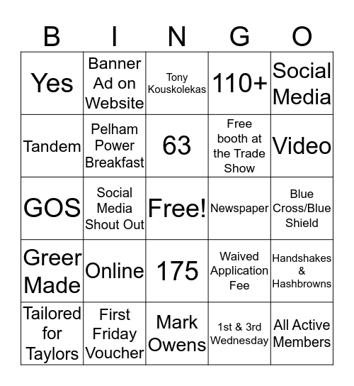 Spring into Membership! Bingo Card