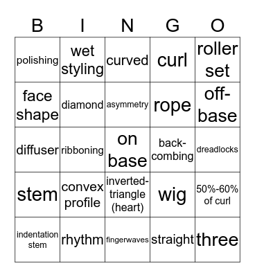 Advance Hair Design Bingo! Bingo Card