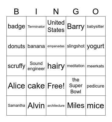 Bingo Card