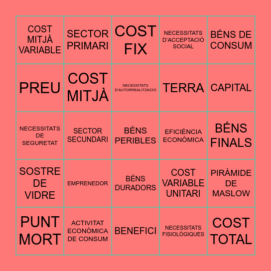 ECOQUINTO DE NADAL Bingo Card