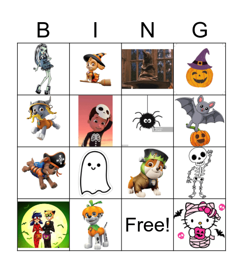 Halloween Bingo Card