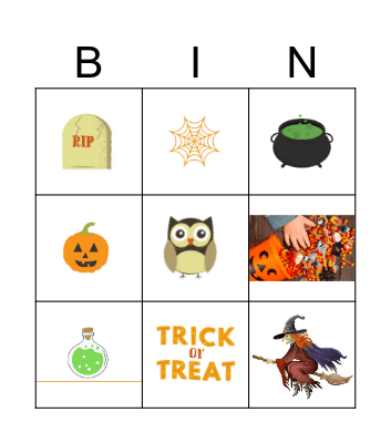 Halloween Bingo Card