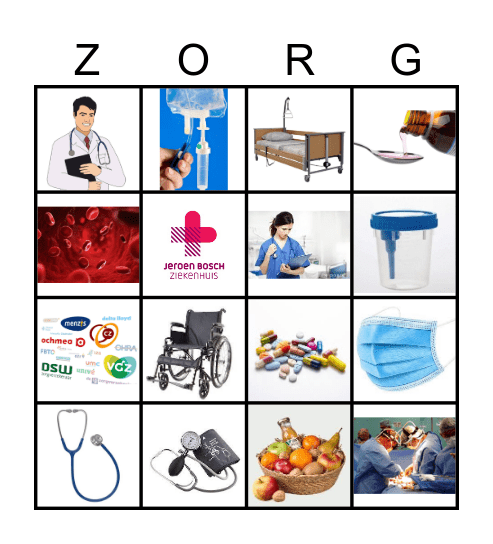 Zorg Bingo Card