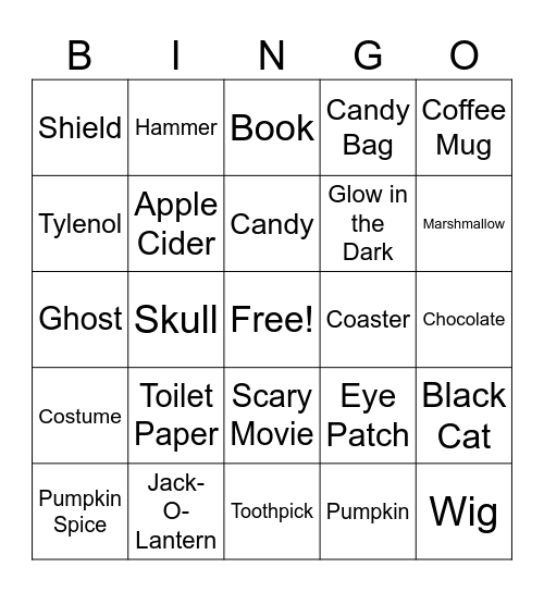 HRIT October Scavenger Hunt Bingo Card