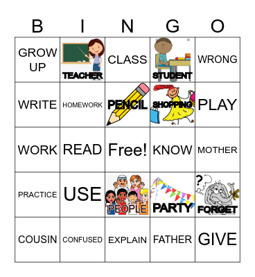 ASL 1 - Unit 2 Review Bingo Card