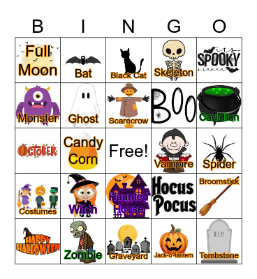 Halloween Bingo Card