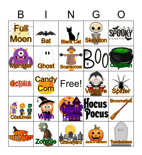 Halloween Bingo Card