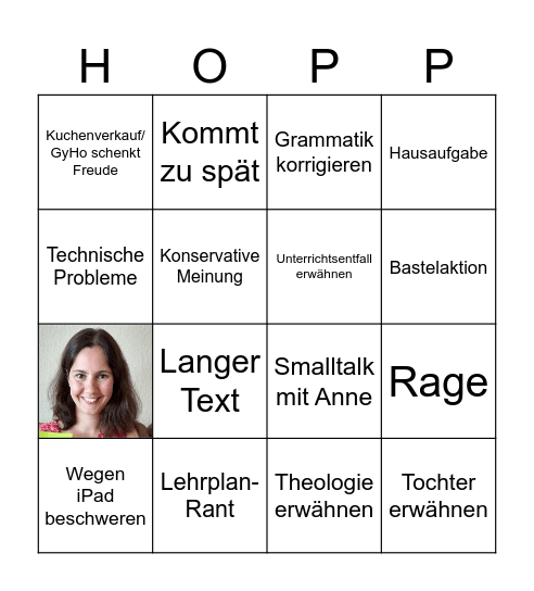 Frau Hoppe Bingo Card