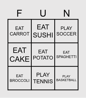 LET’S … Bingo Card