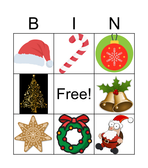 Boże Narodzenie Bingo Card