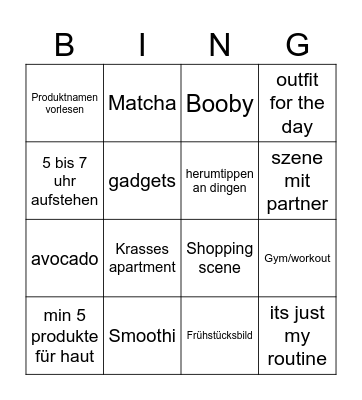 twitch Bingo Card
