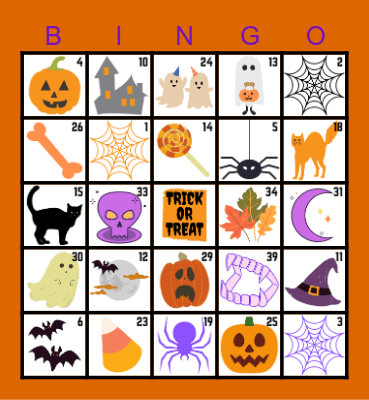 Spooktacular Halloween Bingo!! Bingo Card
