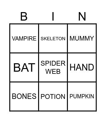 HALLOWEEN BINGO Card