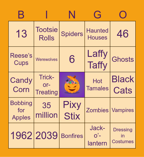 Halloween Trivia Bingo! Bingo Card