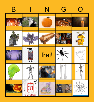 Halloween auf Deutsch Bingo Card