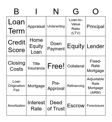 Wentwood's Bingo Time Bingo Card