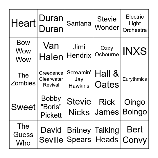 Game1 Bingo Card