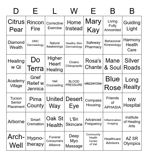 Name                          Phone # Bingo Card