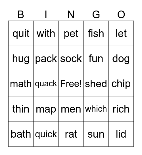 1.3 Bingo Card