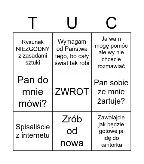 BINGO Drabika Bingo Card