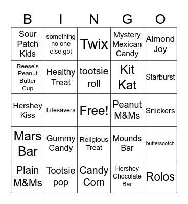 Halloween Bingo Card