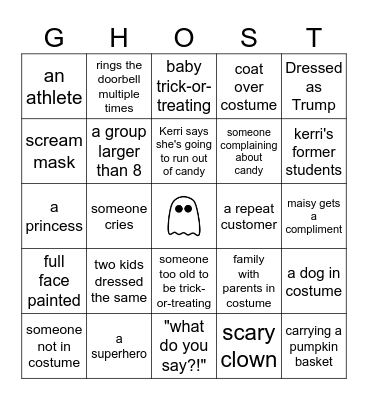 HALLOWEEN BINGO Card
