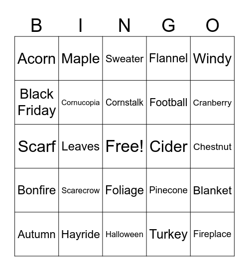 Safeway Bingo Card