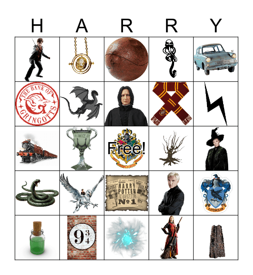 Harry Potter Bingo Card