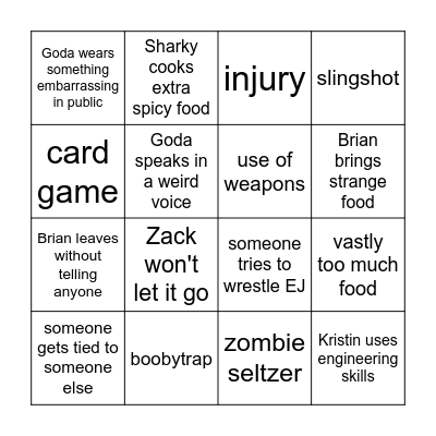 Mercury E goes to Goda's House Bingo Card