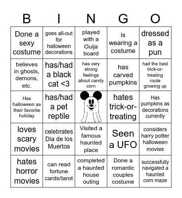 A Moment of Mishief! Bingo Card