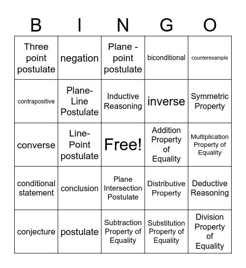 Geo Unit 2 Vocab Review Bingo Card