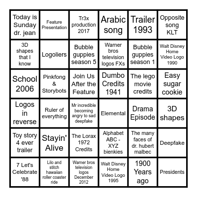 1789-2023 Bingo Card