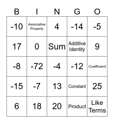 Halloween BINGO Card