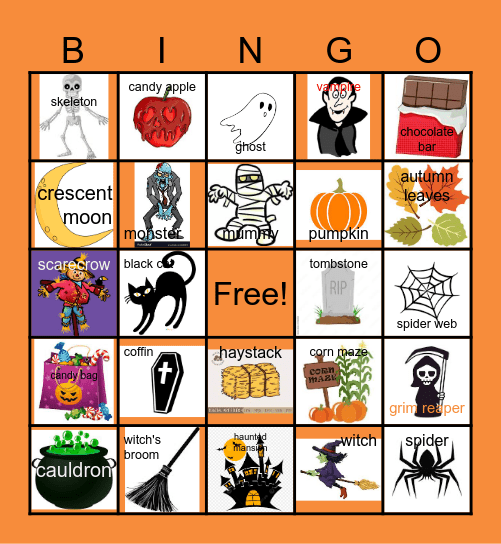 Happy Halloween! Bingo Card