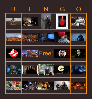 Halloween Movie Bingo Card