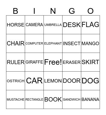 Professor Cristiano Bingo Card