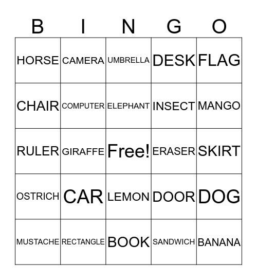 Professor Cristiano Bingo Card